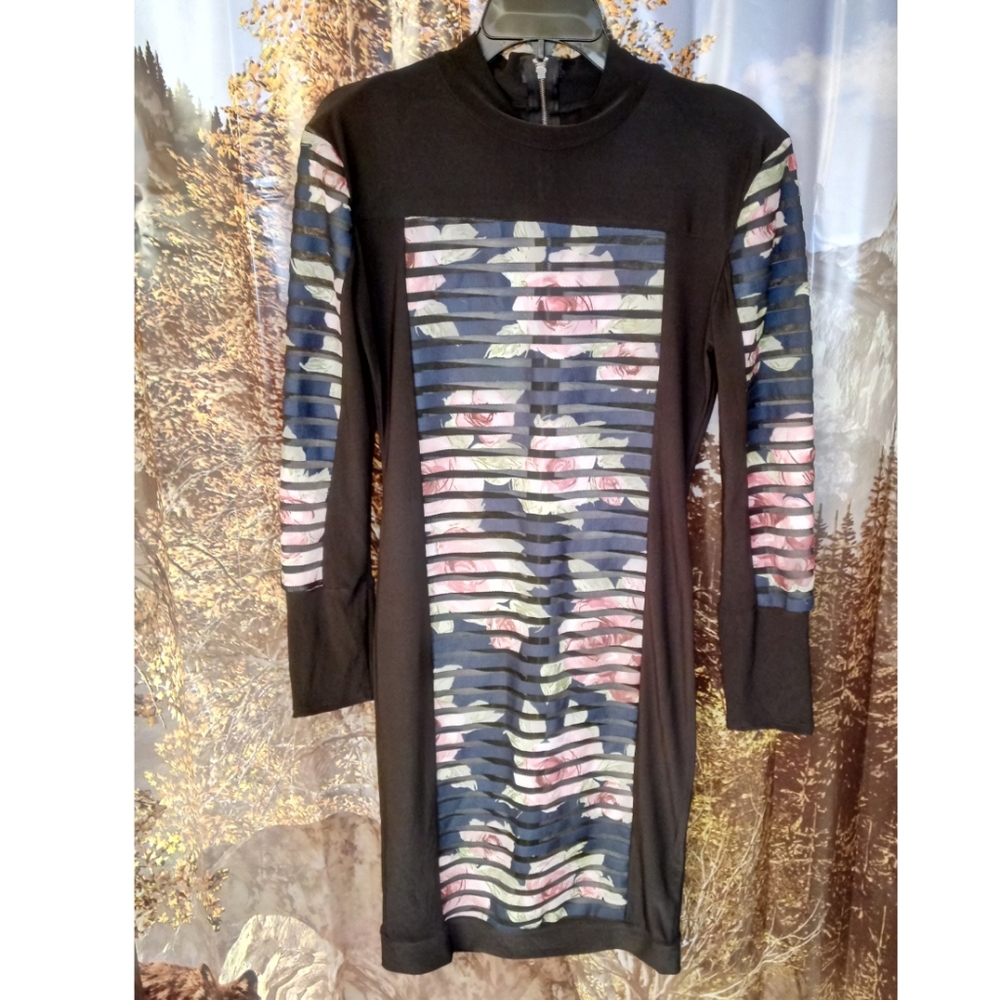 Floral Print Long Sleeve Dress